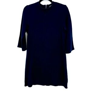 A.P.C. Navy Blue Winter Cozy Sweatshirt Dress Long Sleeve Cotton